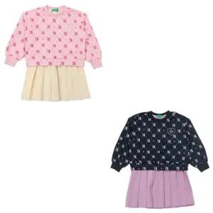 [갤러리아] 베네통키즈   로고플레이플리츠원피스(2컬러)  QAOP26461