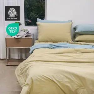 300T 고밀도 워싱면 바론 양모 100  차렵이불 S 패밀리