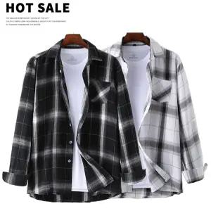 [나코디]남성 오버핏체크셔츠 빅사이즈 의류L~4XL/MSH-001