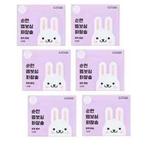 [화이트래빗] 화이트래빗 엠보싱 토끼엠보 화장솜 100매x6박스