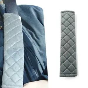 안전벨트 벨벳 쿠션 스토퍼 회색 커버 안전띠패드 안전벨트스토퍼 안전띠패드