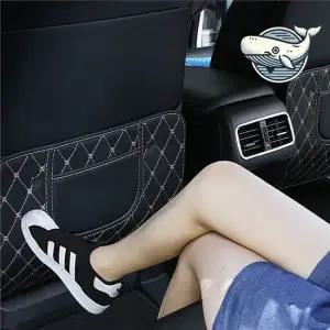 조정 가능한 차량 뒷좌석 가죽 보호 매트 수납 시트보호킥매트 차량킥매트 킥매트