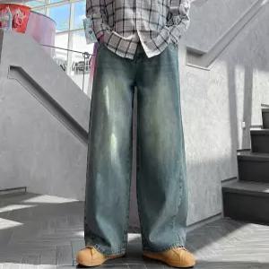 남자 워싱 옆절개 벌룬핏청바지 남자청바지