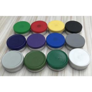 바이알용 20mm 크림프 바이알 캡 유리 알루미늄 캡, 탑 플라스틱 개 옵션 100 색상