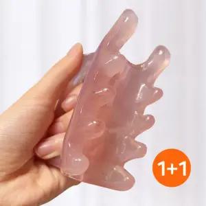 2개세트 손잡이형 전신 림프 순환 괄사 마사지기 셀프 두피 어깨 안마기