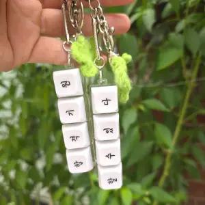 커스텀 키보드 키캡 키링 4구 기계식 청축 DIY 키홀더 딸깍이 가방키링 열쇠고리 굿즈