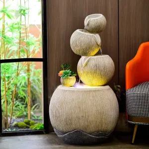 인테리어 분수대 순환수 미색 인공폭포 실내 암석 정원 53x53x99CM