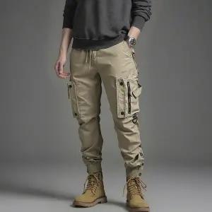 [보이투맨]XP44 남성 워싱 조거 밴딩 기모 카고바지 캠핑룩 밀리터리 전술