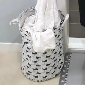 린넨 장난감정리함 패브릭 바스켓 고래_23142429