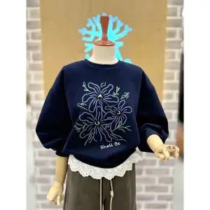 [레코브](김해점)밑단 레이스 맨투맨 티셔츠(SB61EYLT528X)