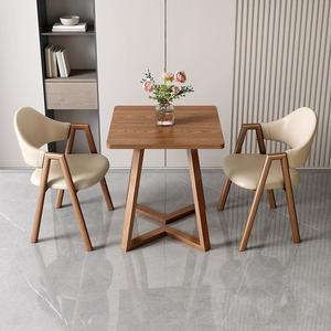 2인 테이블세트 티 커피 테이블 우드 차 미니 나무 가죽의자 60호두색 2인용 다크그린 사각 의자