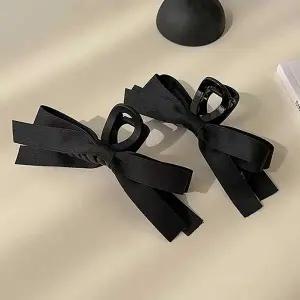 [콩심팥심]헤어 액세서리 집게핀 무광 유광 양리본 심플 긴머리 긴머리집게핀