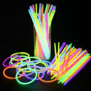 (100P) 대용량 야광 팔찌 댄스 형광봉 야광봉 응원 도구/응원용품/어린이집/학생/스포츠/시합/대회/학예회