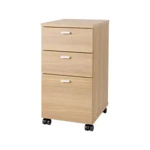 [두닷] 콰트로 3단 책상 서랍장_덴버오크