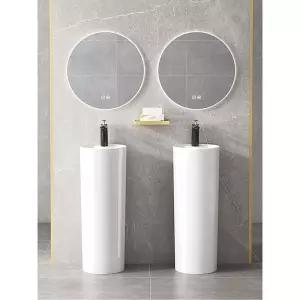 긴다리세면대 원형 미니 인테리어 DIY 일체형 세면대 탑볼