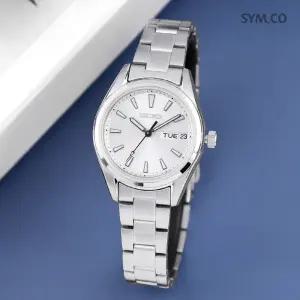 세이코 SUR349P1 네오 클래식 데이데이트 아날로그 정장 여자 메탈 시계 c