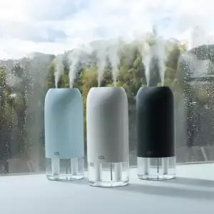 오아 듀얼미스트맥스 무선 미니 가습기 충전식 휴대용 소형 사무실 책상 탁상용 원룸 차량 통세척 무드등 자동수위감지