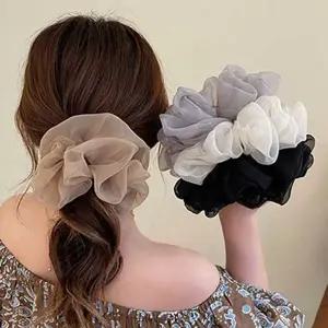 [콩심팥심]빅 헤어밴드 곱창밴드 쉬폰 오간자 액세서리 묶음머리