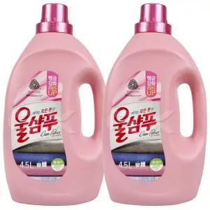 애경 울샴푸 4.5L 중성세탁세제 대용량 액체 섬유린스 2개 gx