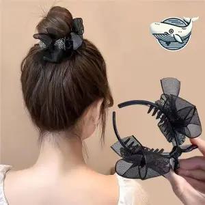 [콩심팥심]여신 스타일 긴머리 올리기 리본 집게핀 여성