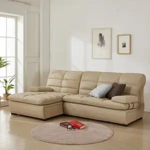 바이탈버브 클리어 인조가죽 3인용 카우치소파