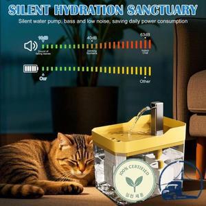 고양이 정수기 자동 필터 투명 USB 건조 방지 순환 디스펜서 펌프 포함