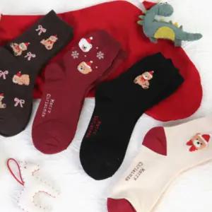 국내생산 크리스마스 캐릭터 양말 1켤레 중목양말 학생 선물 개별포장