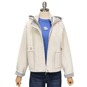 [롯데백화점]포커스 스티치 니트 후드 집업 가디건 FW5J3JP3143