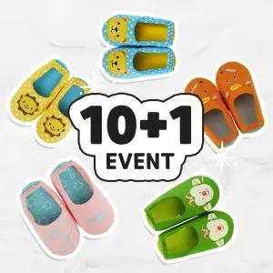 10+1 유아용 덧신 동물 캐릭터 유아 전용 실내화 층간 소음 미끄럼 방지