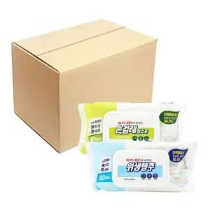 [골드스마일]80매20개 위생행주 물티슈 박스 손걸레 대용량 고급