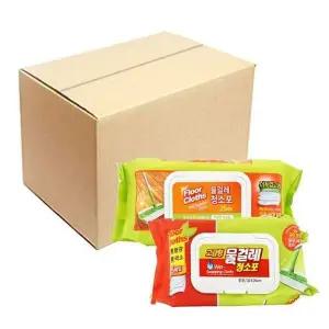 물걸레 청소포 박스 고급형 대용량 물티슈 휴지 대용