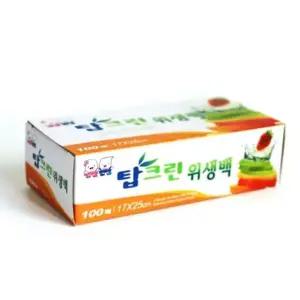 탑크린 비닐팩 일회용 비닐봉투 위생팩 17x25cm 100매