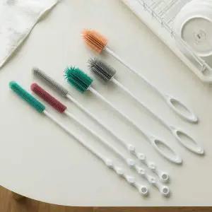 국산 텀블러 2종 실리콘 세척 젖병솔 브러쉬 주방 물병세척솔 컵솔