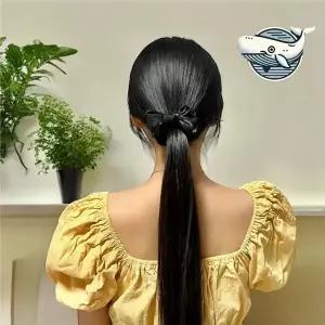 예쁜 리본 포니테일 집게핀 편안한 올림머리