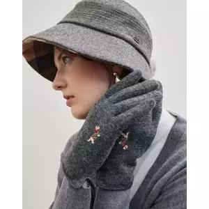 갤러리아 [닥스여성장갑] DCGV5F204G3 그레이 울 닥스훈트자수 스마트폰터치