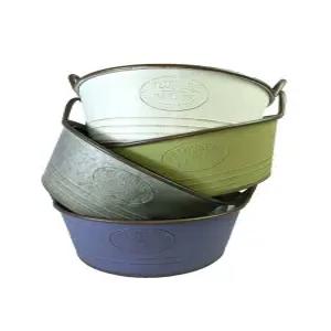 양철화분 철제 빈티지 카페 분갈이 주철 양철통 바스켓 화분 가드닝 앤틱 바구니 장식