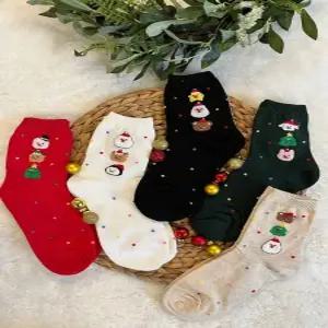 메리 프랜즈 여성 크리스마스 패션 중목 양말