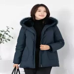 [모슬린]엄마옷 프리머엄폭스퍼 덕다운 패딩점퍼 516FGH153 마담중년여성빅사이즈50대60대