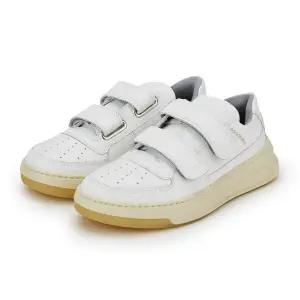 스크래치_아크네 여성 벨크로 스트랩 화이트 스니커즈 AD0564 100(179098)