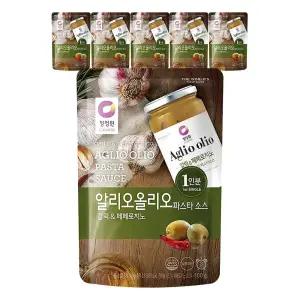 청정원 싱글파우치 알리오올리오소스, 100g, 6개