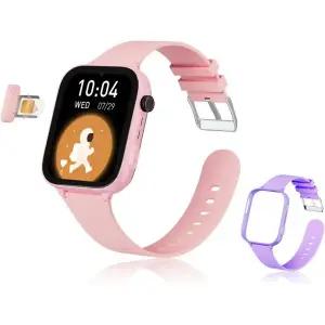 lumthou 4G 키즈 워치 스마트 SIM 카드 문자 메시지 카메라 양방향 통화 학교 모드 SOS 게임 3-12세 어린이