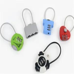 마켓찌니소 와이어 3단 다이얼 자물쇠 캐리어와이어자물쇠