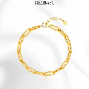 [우노카테네] 24K 글로우 컷팅클립체인 팔찌