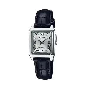 카시오 여성 가죽 손목 시계 LTP-V007L-7B1