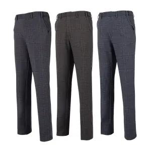 기모 스판 일자 체크 남자 정장 바지 남성 양복 신사 신사복 기지 팬츠 겨울