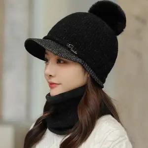 겨울 골프 니트 모자 방한 워머 세트 겨울 골프 모자 여자