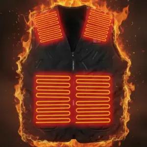 MAX SMART 발열조끼 3단조절 온열 기모안감 V넥 열선 조끼