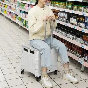 휴대용 접이식 핸드 카트 4바퀴 쇼핑카트 폴딩박스장바구니 캐리어 손수레-핸드카트.폴딩카트.접이식카트