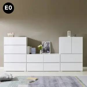 [무료배송혜택] 니브 2단 양문서랍장 / 와이드 서랍장 1200 / 4단서랍장 E0등급자재 대한민국제조