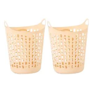 얼라이브즈 말랑 빨래바구니 세탁 통 45L 버터 2개 BNS